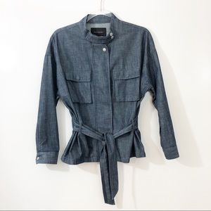 Banana Republic | Belted Chambray Denim Jacket